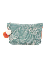 Load image into Gallery viewer, Embroidered Clutch with Pom-Pom Tassel