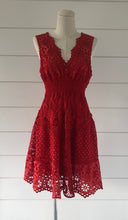 Load image into Gallery viewer, "Massa" Short V-Neck Crochet Lace Dress