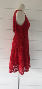 Massa" Short V-Neck Crochet Lace Dress Pandora's Box Martha's Vineyard Massa" Short V-Neck Crochet Lace Dress Pandora's Box Martha's Vineyard