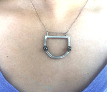 Load image into Gallery viewer, Sterling Silver Double Rose Pendant Necklace
